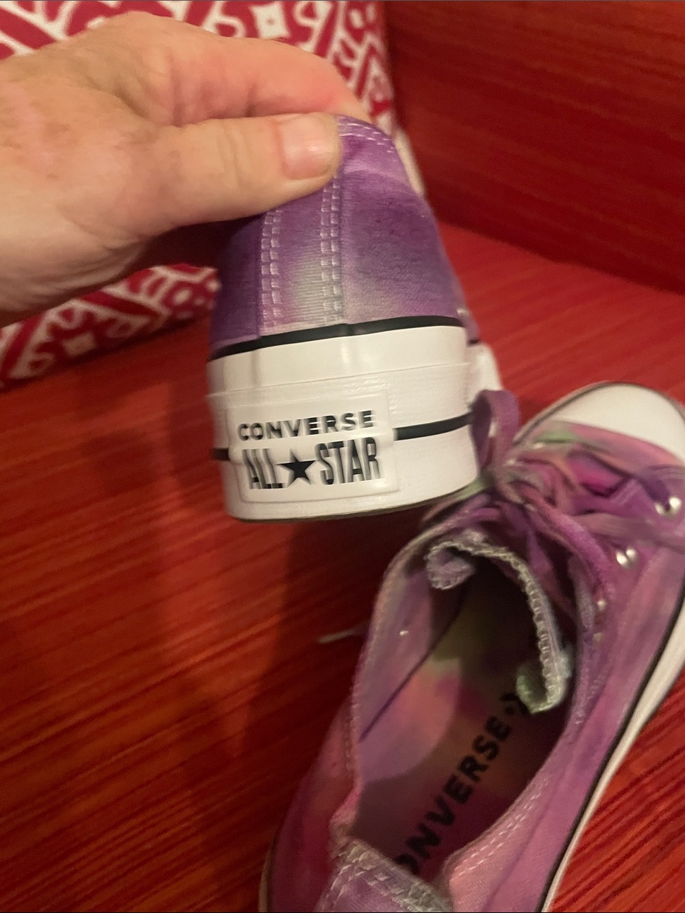 Purple Tie-Dye Low-Top Canvas sneakers - Picture 16 of 17